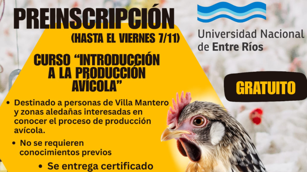 “Introducción de Producción Avícola”, curso en Mantero