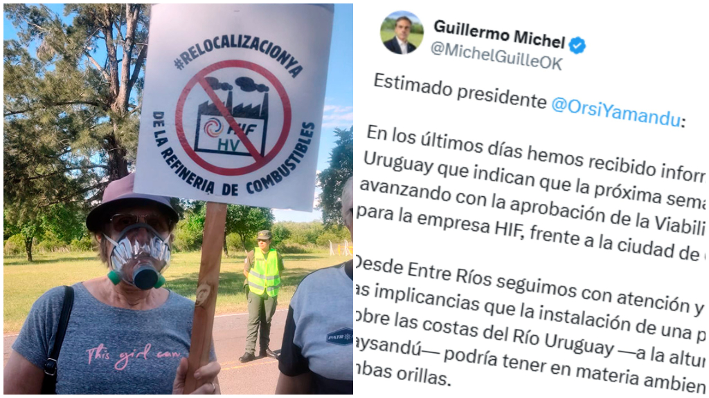  Michel le pidió al Presidente Orsi armar una mesa de diálogo sobre la planta frente a Colón
