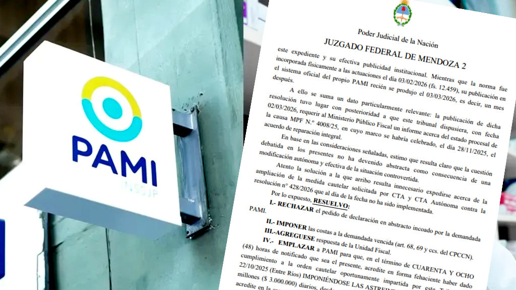 PAMI: 3 millones de multa diaria por no dar los remedios gratis en Entre Ríos