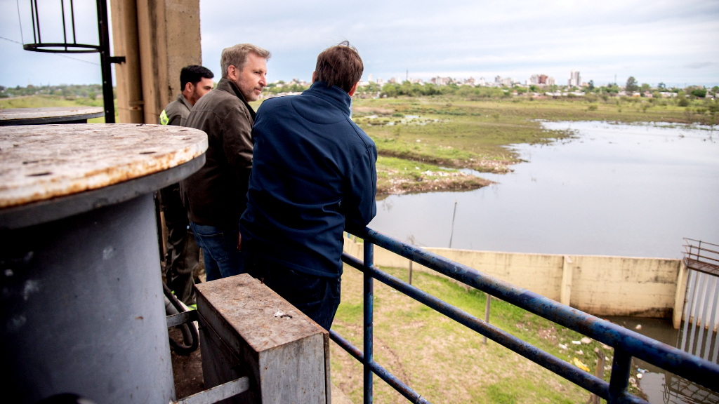Frigerio ante la crecida: 