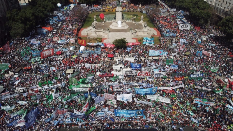 La CGT uruguayense marchó contra la reforma Laboral