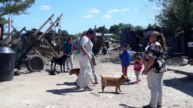 Operativo de zoonosis y salud  ambiental en barrio Los Palos