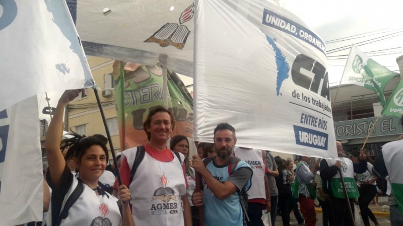 Presencia uruguayense en la marcha nacional contra los tarifazos