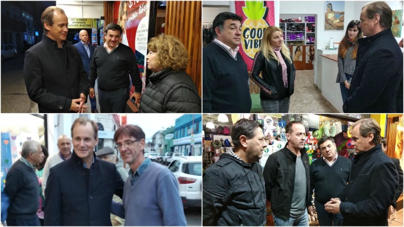 Bordet caminó el centro uruguayense y habló con los comerciantes