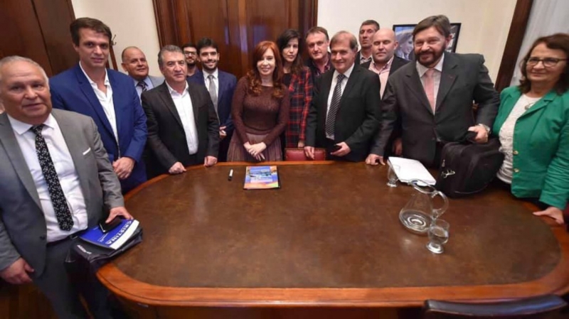 Cristina recibió a Urribarri y Cresto