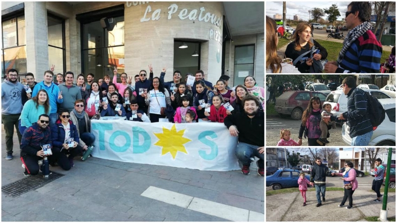 La juventud del Frente de todos salió de volanteada