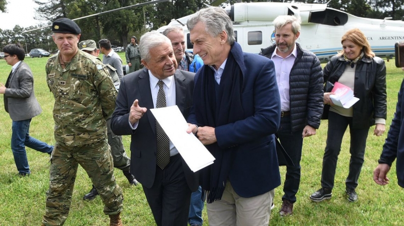 Lauritto recibió a Macri y recorrieron la obra de la Defensa Norte