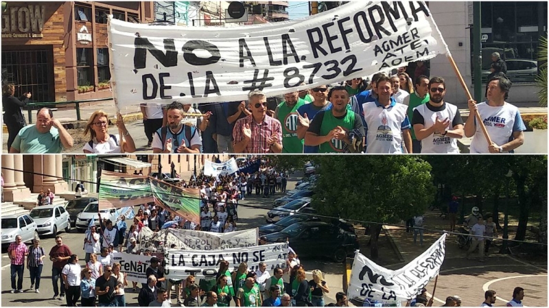 Marcha en contra de la posible reforma jubilatoria