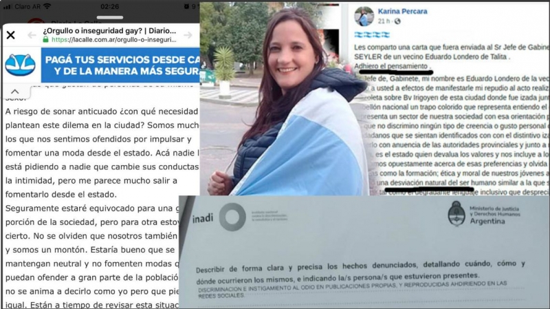 Percara fue denunciada 3 veces ante el Inadi por su posición homofóbica