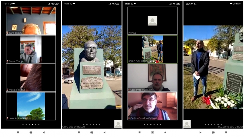 El homenaje a Yrigoyen por zoom