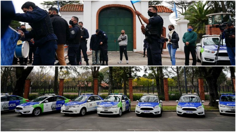 Policías bonaerenses armados rodearon la Quinta de Olivos