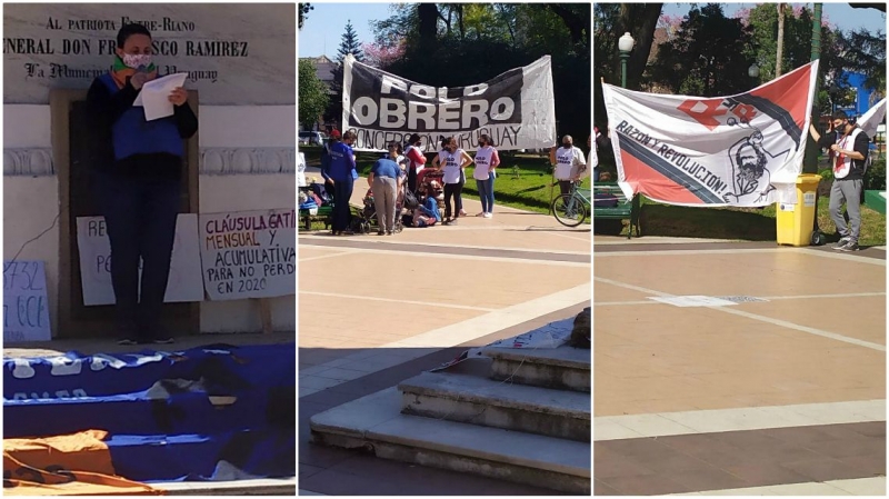 El sindicalismo combativo reclamó desde plaza Ramírez