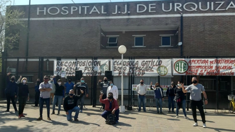 ATE reclamó paritarias y pases a planta en el Hospital 