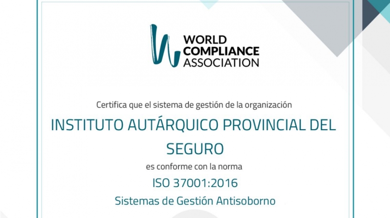El Iapser es la primera aseguradora argentina que certifica su Sistemas de Gestión Antisoborno.