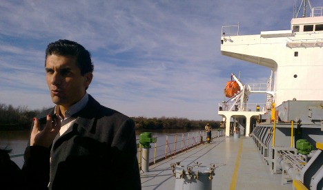 Scelzi y el ministro de Infraestructura recorrieron el buque 