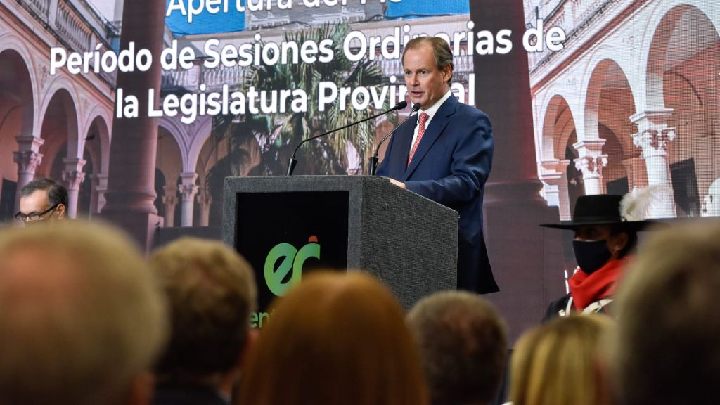 Bordet abrió el período legislativo y adelantó la repavimentación de la ruta 39