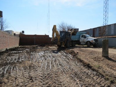 El municipio prepara el terreno para el nuevo galpón de las comparsas