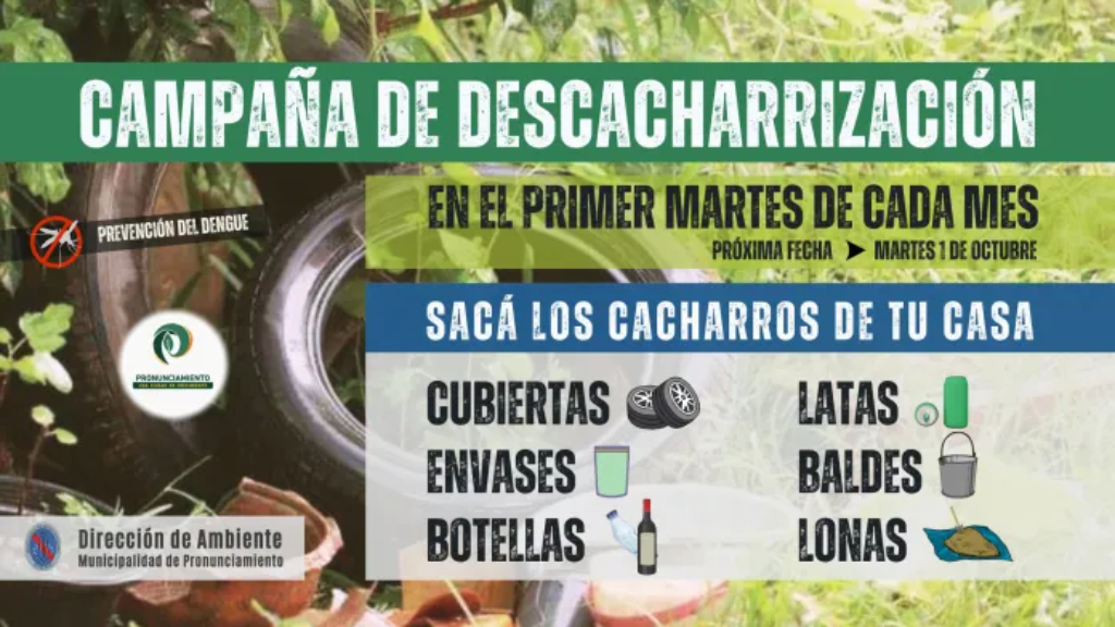 Pronunciamiento: campaña de descacharrización