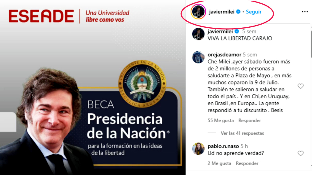 Milei sigue con negocios desde Presidencia: ahora promociona una universidad privada