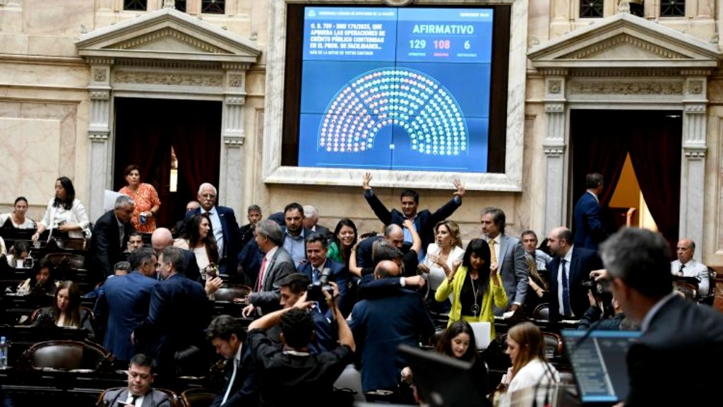 Diputados le aprobó el cheque en blanco a Milei para acordar con el FMI