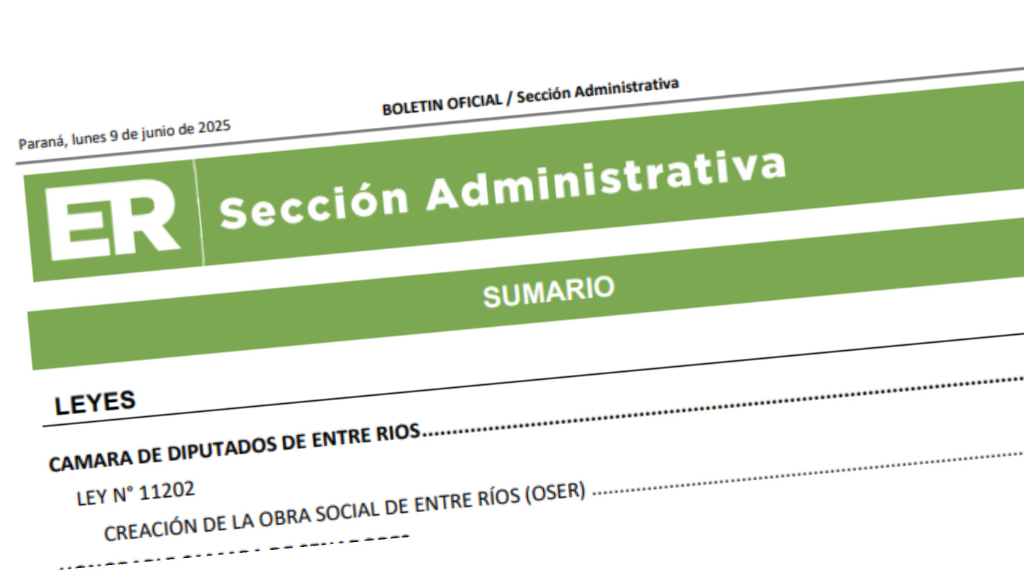 La creación de OSER fue publicada en el Boletín Oficial