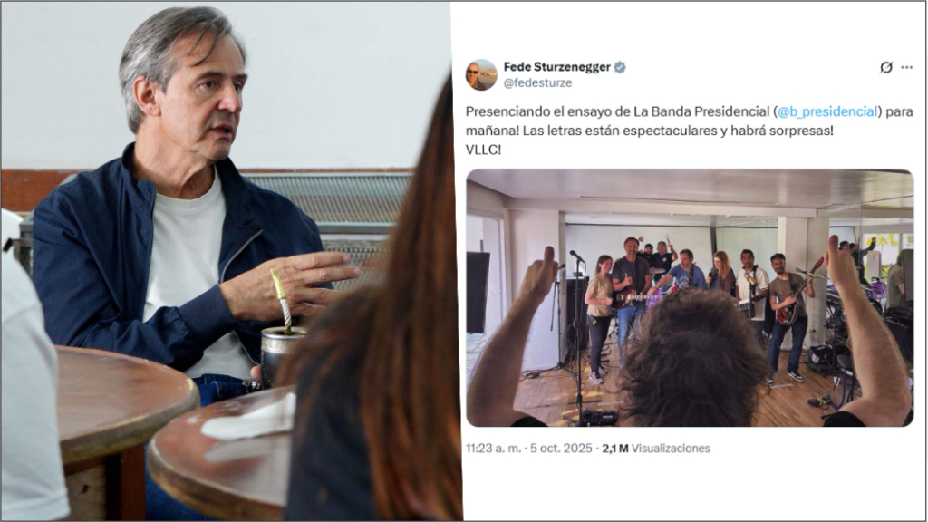 “La banda del Presidente ¿no será la banda tocando en la cubierta del Titanic?”