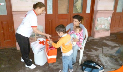 La Cruz Roja colaboró con las familias que sufrieron las inundaciones