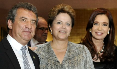 Sergio Urribarri, Dilma Rousseff y Cristina Fernández de Kirchner