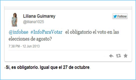 Por Twitter, Tullio contestó dudas sobre las elecciones