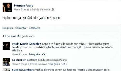 Un concejal de la UCR de Villa Elisa renunció luego de hacer un chiste sobre la tragedia de Rosario