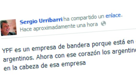 Urribarri, YPF: 