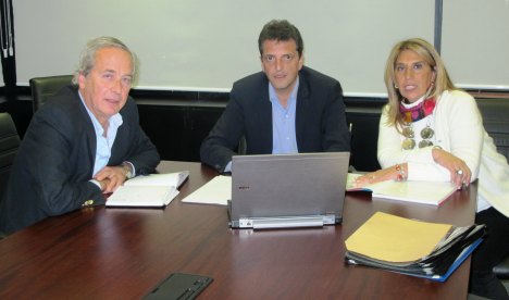 Luis Leissa, Sergio Massa y Cristina Cremer de Busti