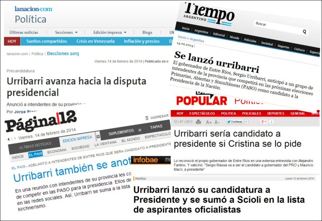 El lanzamiento de Urribarri en los medios nacionales