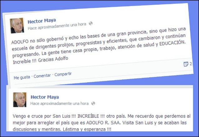 “Gracias Adolfo”, dijo Maya al pasar por San Luís