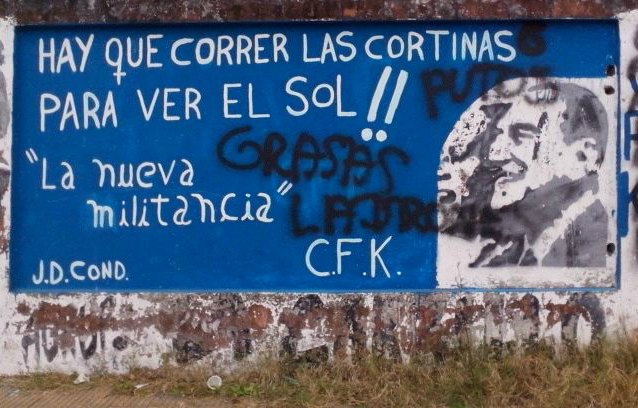 Arruinaron un mural de La Nueva Militancia