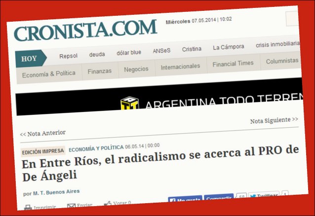 La prensa porteña dice que la UCR de Entre Ríos quiere sumar al PRO de De Ángeli