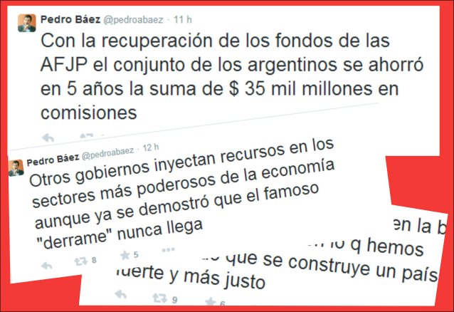 Báez destacó que por estatizar las AFJP el país ahorró 35 mil millones de pesos