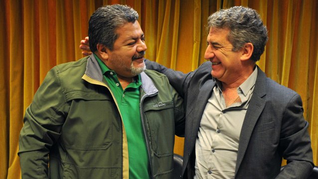 Gerardo Martínez y Sergio Urribarri, respectivamente