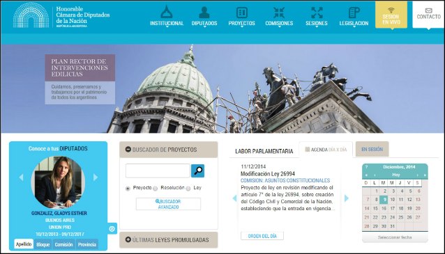 La Cámara de Diputados de la Nación renovó su web