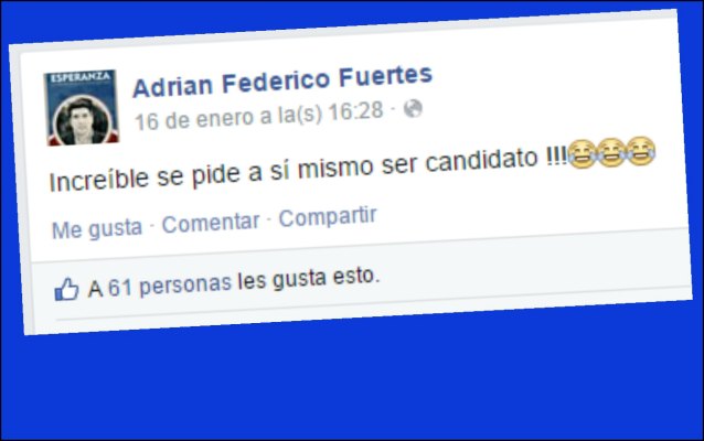 Fuertes irónico sobre Busti: “Se pide así mismo ser candidato”