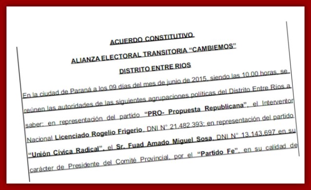 Exclusivo: el acta que firmó parte de la oposición para el armado del frente