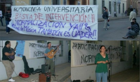 Uader: Estudiantes de Humanidades cortaron la 9 de Julio exigiendo la Normalización