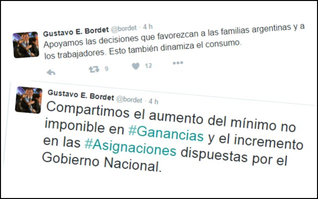 Bordet celebró el anuncio de Macri sobre Ganancias