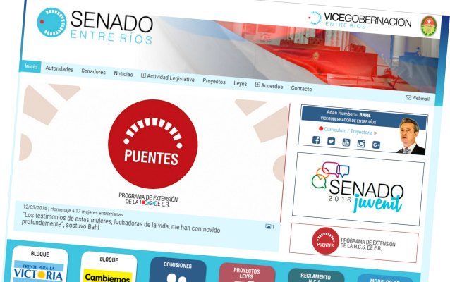 Bahl lanzó la nueva web del Senado con estilo propio