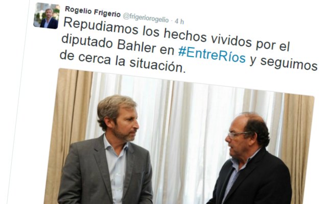 Frigerio recibió a Bahler y se solidarizó