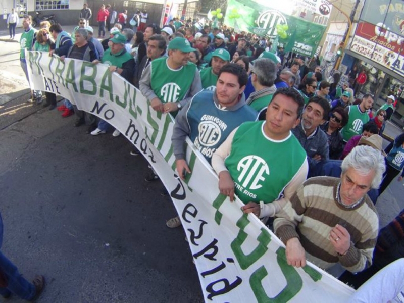 Con presencia de uruguayenses, ATE se movilizó en Paraná