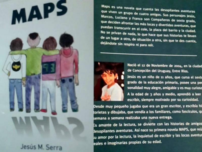 Con solo 11 años un niño uruguayense escribió un libro 