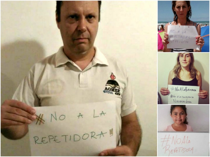 “No a la repetidora”, el slogan que circula por las redes sociales por el cierre de Arenas FM