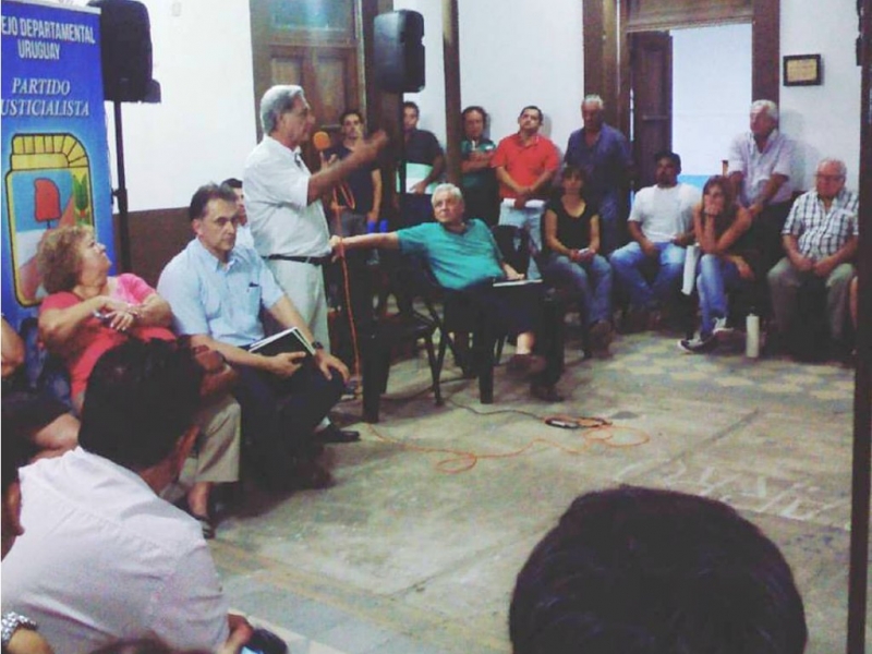 Solanas, en Concepción, de reuniones y cierre en el PJ ante la militancia