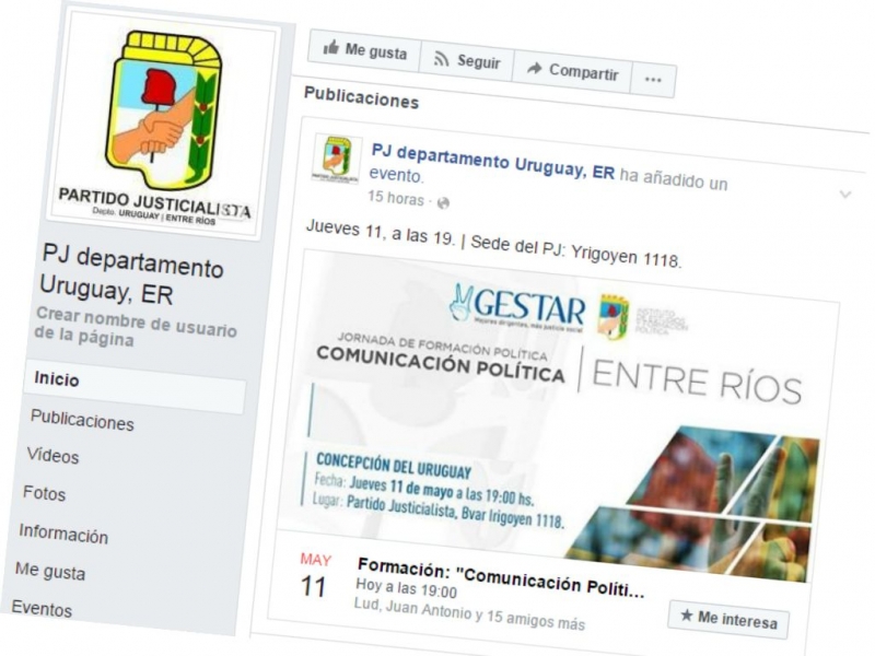 El PJ Uruguayense se subió a las redes sociales